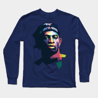 Deion Sanders Pop Art WPAP Long Sleeve T-Shirt